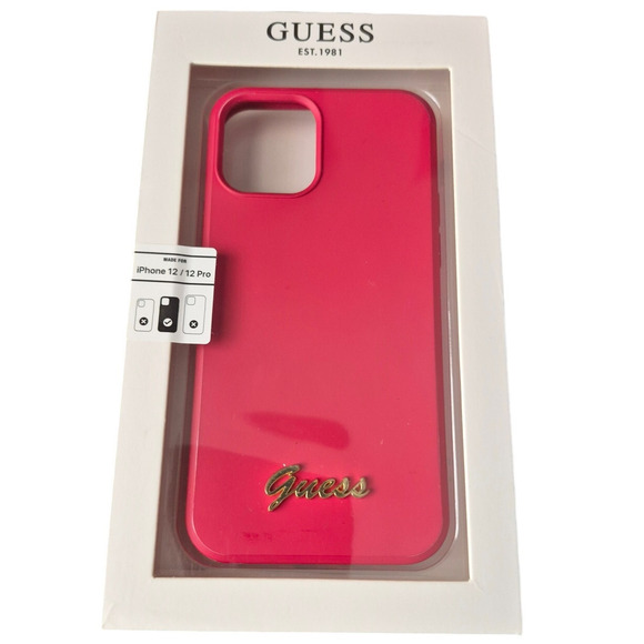 Iphone 12 - 12 Pro Case Guess Pink - Picture 1 of 4